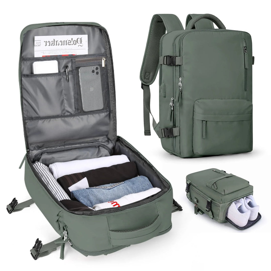 35L Travel Backpack | Waterproof Multi-Compartment Design | Hiking &amp; Carry-On Backpack