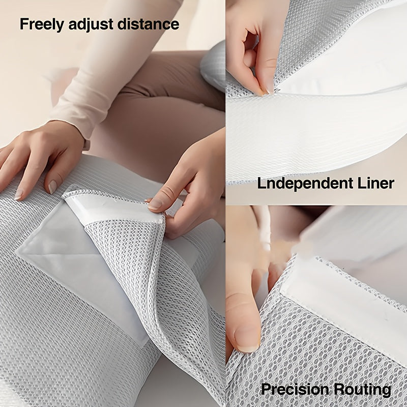 Adjustable Pregnancy Pillow | Ergonomic Maternity Support Pillow for Side Sleeping | Belly &amp; Back Support