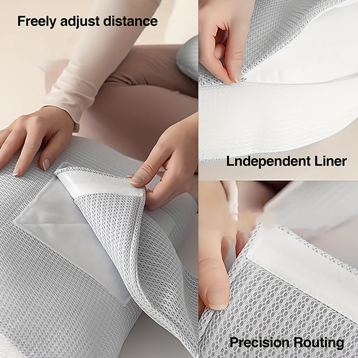 Adjustable Pregnancy Pillow | Ergonomic Maternity Support Pillow for Side Sleeping | Belly &amp; Back Support