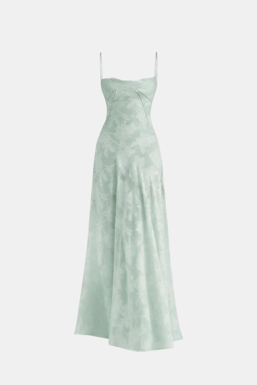 Amelia - Flowy Women's Wedding Guest Dress with Sweetheart Neckline and Maxi Length