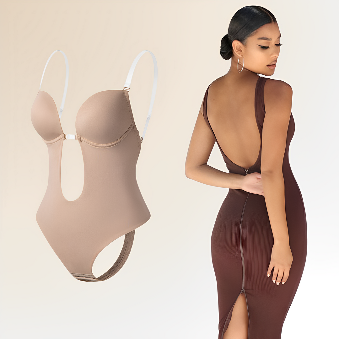 Amelia - Women’s backless body bra with deep plunge and invisible support