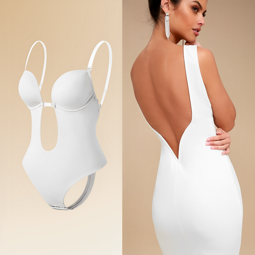 Amelia - Women’s backless body bra with deep plunge and invisible support