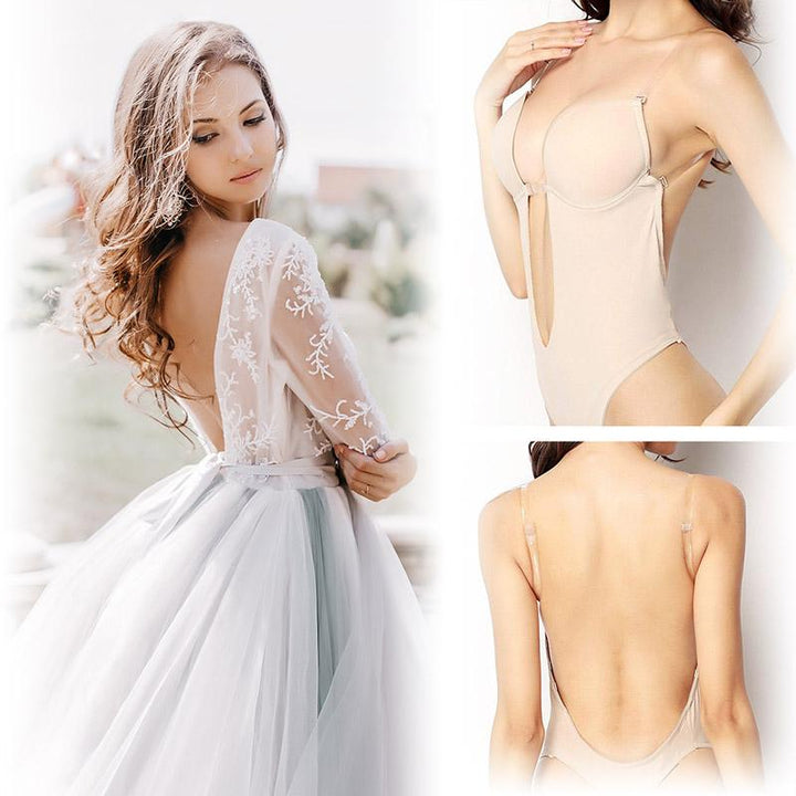 Amelia - Women’s backless body bra with deep plunge and invisible support