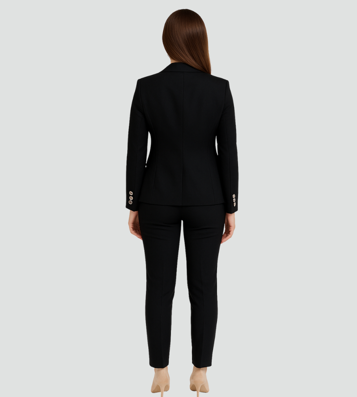 Amelia - Women’s matching blazer set double breasted and elegant with slim leg