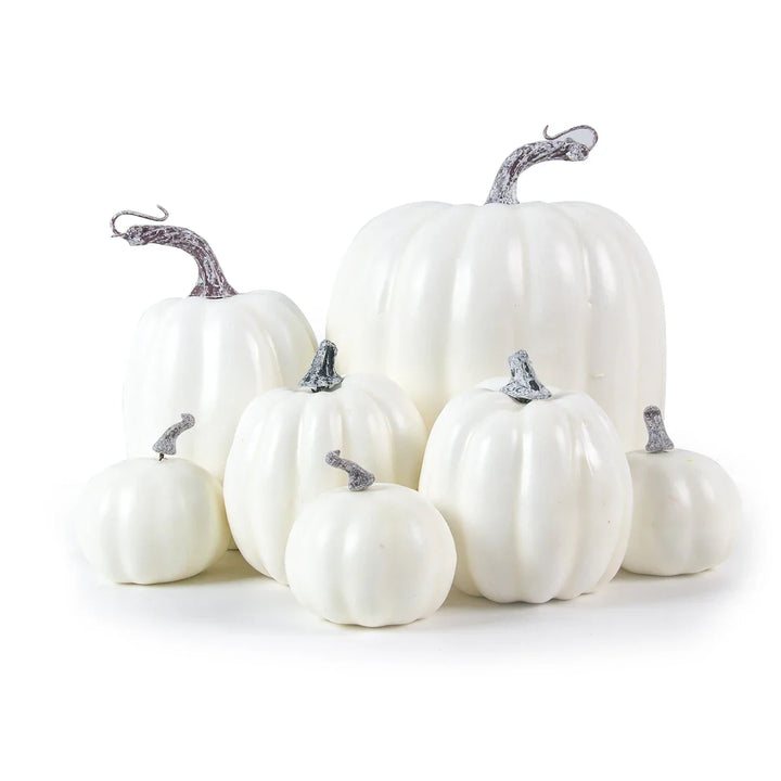 Artificial Pumpkin Set | 7-Piece Fall Decoration Collection | Halloween Table Display