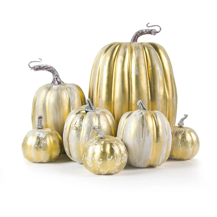 Artificial Pumpkin Set | 7-Piece Fall Decoration Collection | Halloween Table Display