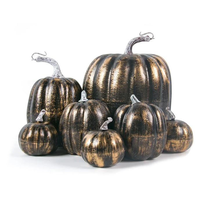 Artificial Pumpkin Set | 7-Piece Fall Decoration Collection | Halloween Table Display