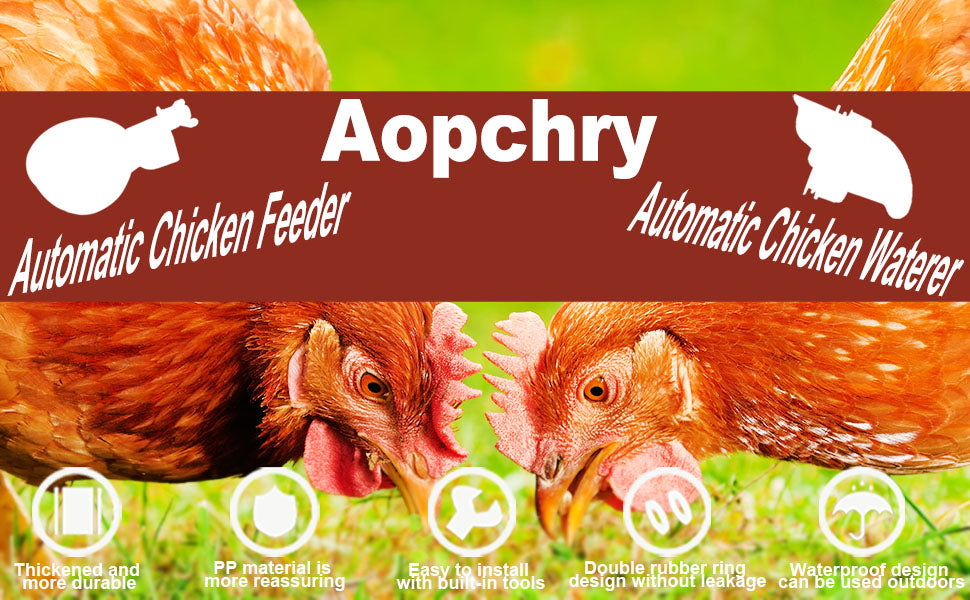 Automatic Chicken Water Cups | Gravity-Fed Poultry Waterer | Leak-Proof PP Drinking Cups | 10 Pack