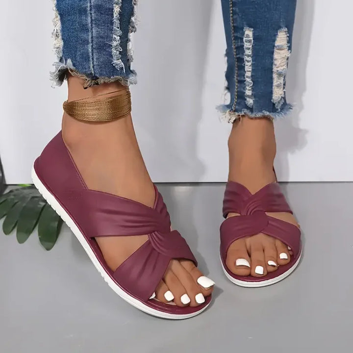 Ava - Orthopedic Sandals for Women with Twisted Crossover Strap and Cushioned Sole