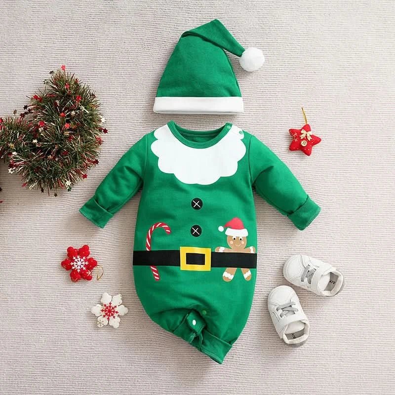 Baby Christmas Outfit | Festive Holiday Costume | Soft Cotton Blend &amp; Easy Dressing