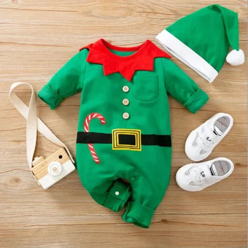 Baby Christmas Outfit | Festive Holiday Costume | Soft Cotton Blend &amp; Easy Dressing