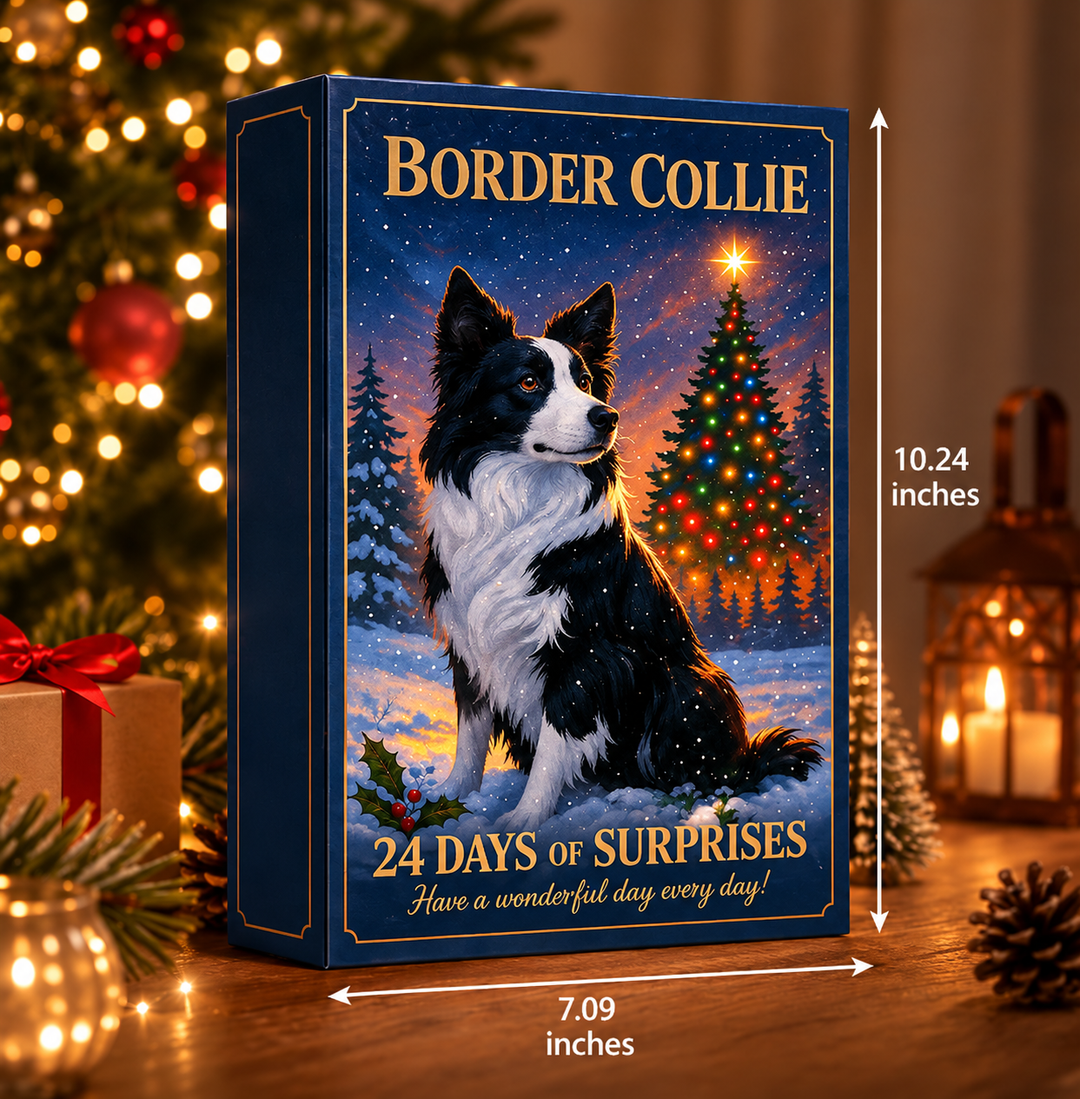Border Collie Advent Calendar 2026 | 24 Dog-Themed Ornament Surprises | Holiday Countdown Collection