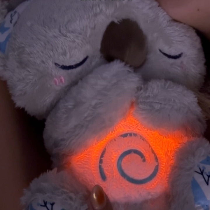 Breathing Koala Plush Toy | Soothing Night Light &amp; Gentle Motion | Soft Sleep Companion for Kids and Adults