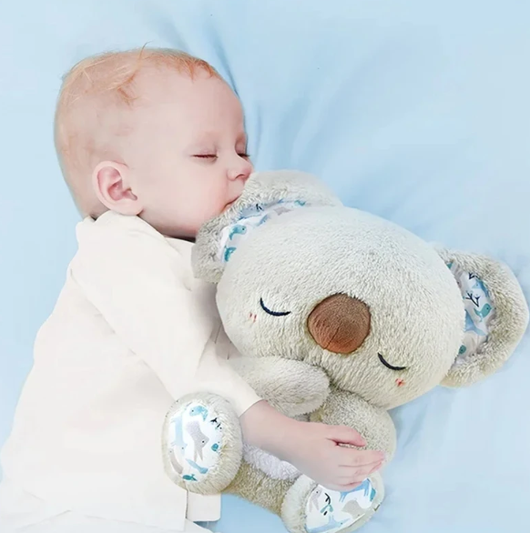 Breathing Koala Plush Toy | Soothing Night Light &amp; Gentle Motion | Soft Sleep Companion for Kids and Adults