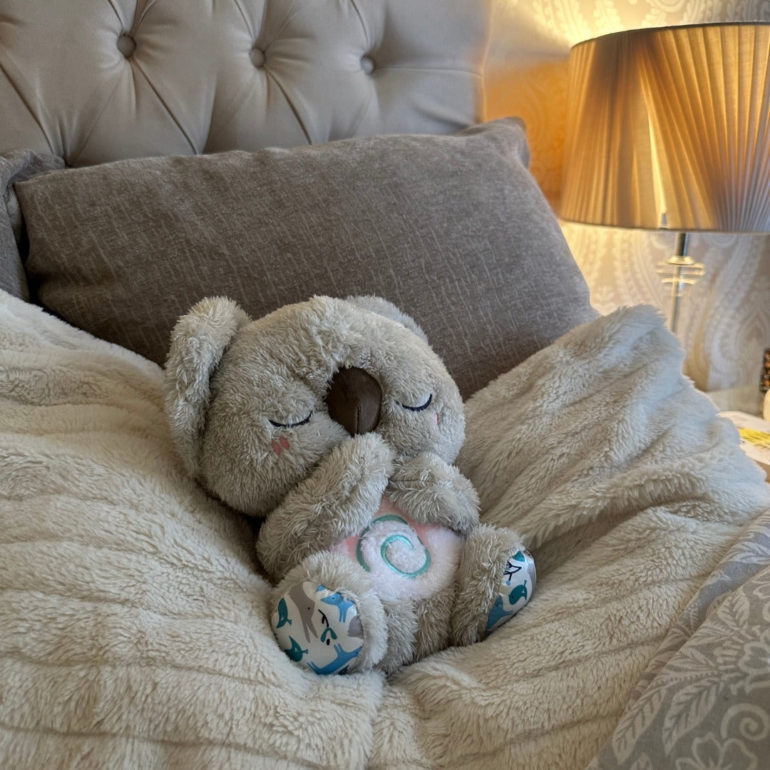 Breathing Koala Plush Toy | Soothing Night Light &amp; Gentle Motion | Soft Sleep Companion for Kids and Adults