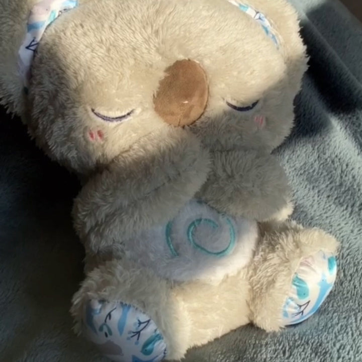Breathing Koala Plush Toy | Soothing Night Light &amp; Gentle Motion | Soft Sleep Companion for Kids and Adults