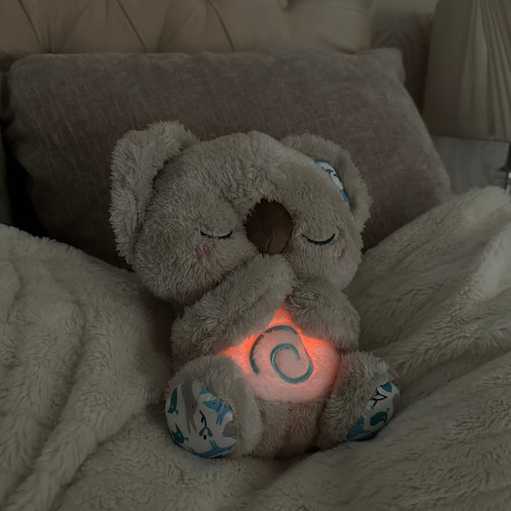 Breathing Koala Plush Toy | Soothing Night Light &amp; Gentle Motion | Soft Sleep Companion for Kids and Adults