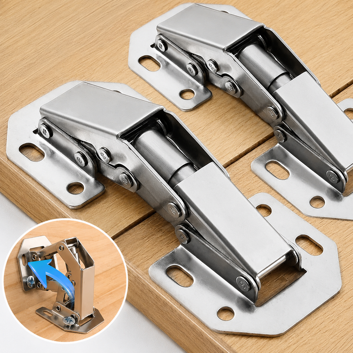 Cabinet Hinges | Soft Close Hydraulic | Frameless Cabinet Doors | Cold-Rolled Steel | 10 Pack