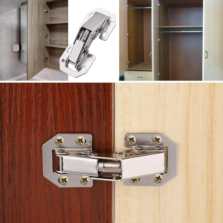 Cabinet Hinges | Soft Close Hydraulic | Frameless Cabinet Doors | Cold-Rolled Steel | 10 Pack