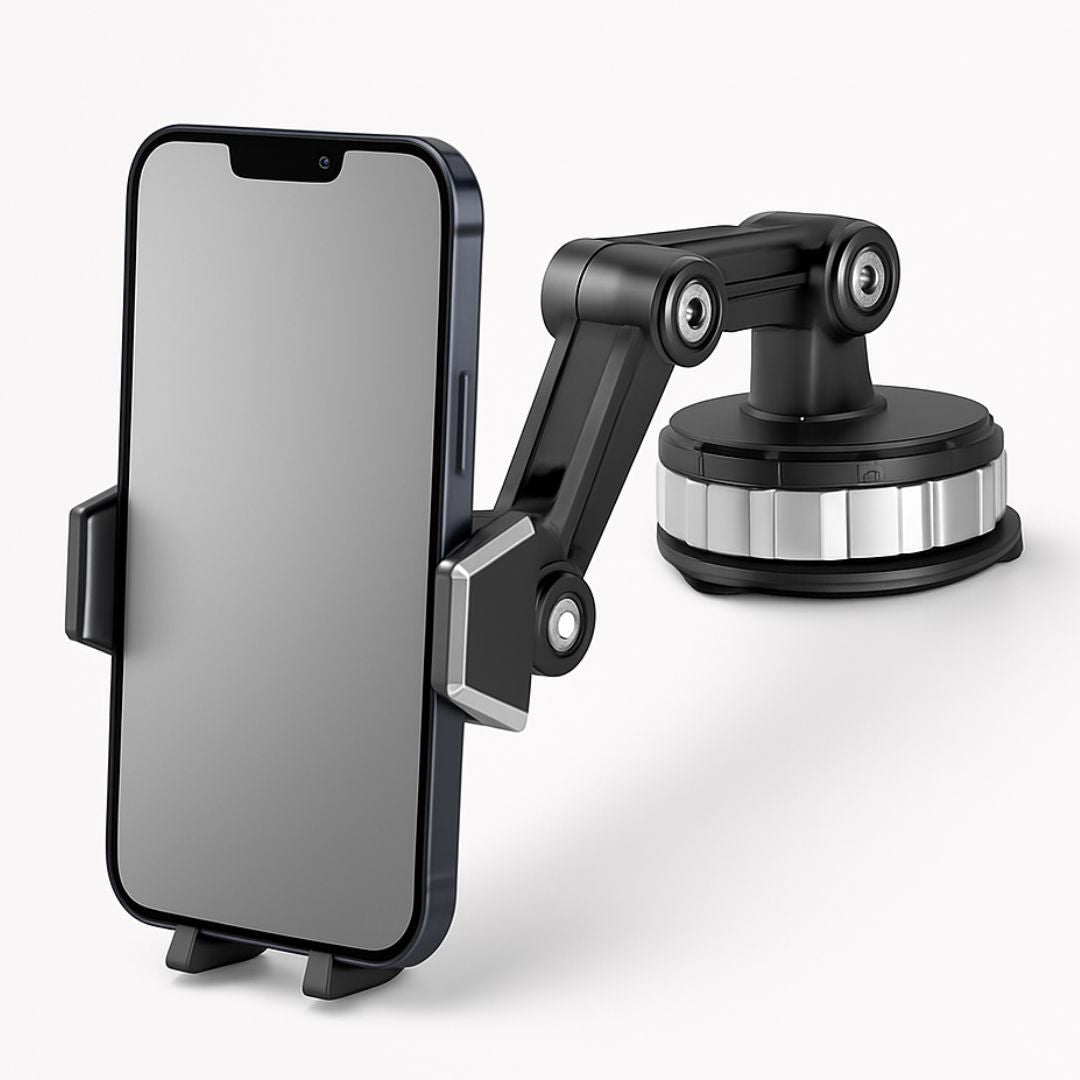 Car Phone Mount | Dashboard &amp; Windshield Phone Holder | 360° Adjustable Suction Cup Stand