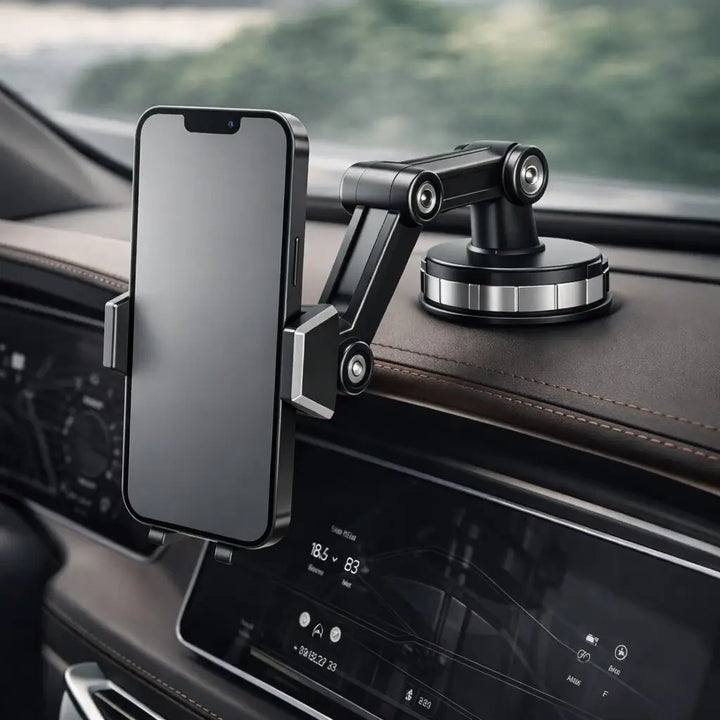 Car Phone Mount | Dashboard &amp; Windshield Phone Holder | 360° Adjustable Suction Cup Stand