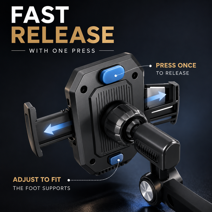 Car Phone Mount | Dashboard &amp; Windshield Phone Holder | 360° Adjustable Suction Cup Stand
