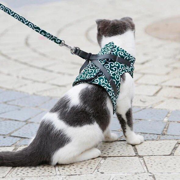 Cat Harness &amp; Leash Set | Escape-Proof Adjustable Vest | Breathable Comfort Fit