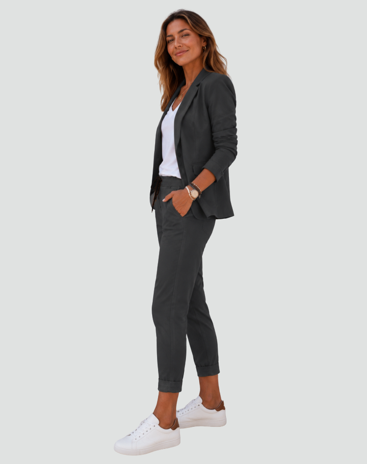 Charlotte - Women’s matching blazer set smart casual and elegant with tapered leg