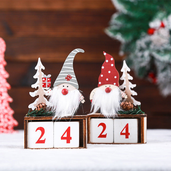 Christmas Advent Calendar | Gnome Holiday Display | 24-Day Decorative Countdown
