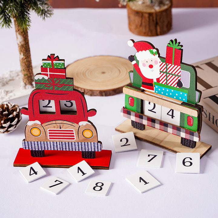 Christmas Advent Calendar | Santa Truck Design | 24-Day Holiday Countdown Display