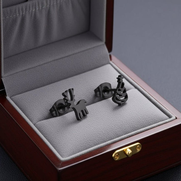 Christmas Stud Earrings | 925 Sterling Silver | Polished Finish &amp; Butterfly Back | Holiday Jewelry Gift