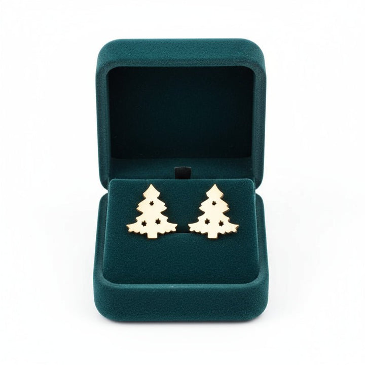 Christmas Stud Earrings | 925 Sterling Silver | Polished Finish &amp; Butterfly Back | Holiday Jewelry Gift
