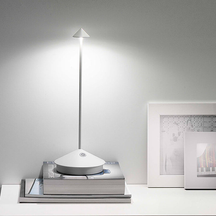 Cordless Table Lamp | Waterproof Touch Dimming | Rechargeable Aluminum Design | 11.4 In