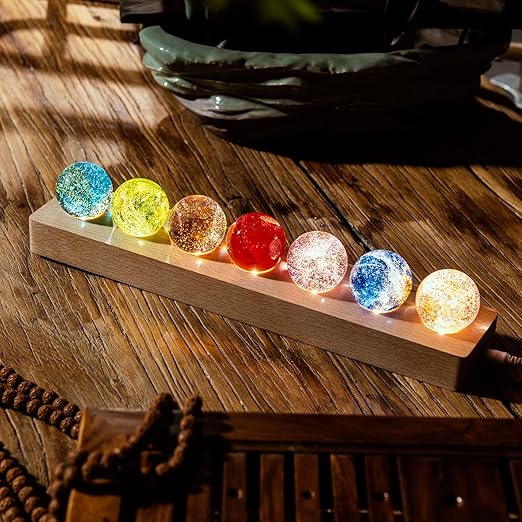 Crystal Table Lamp | Cosmic Light Effects | Decorative LED Night Light