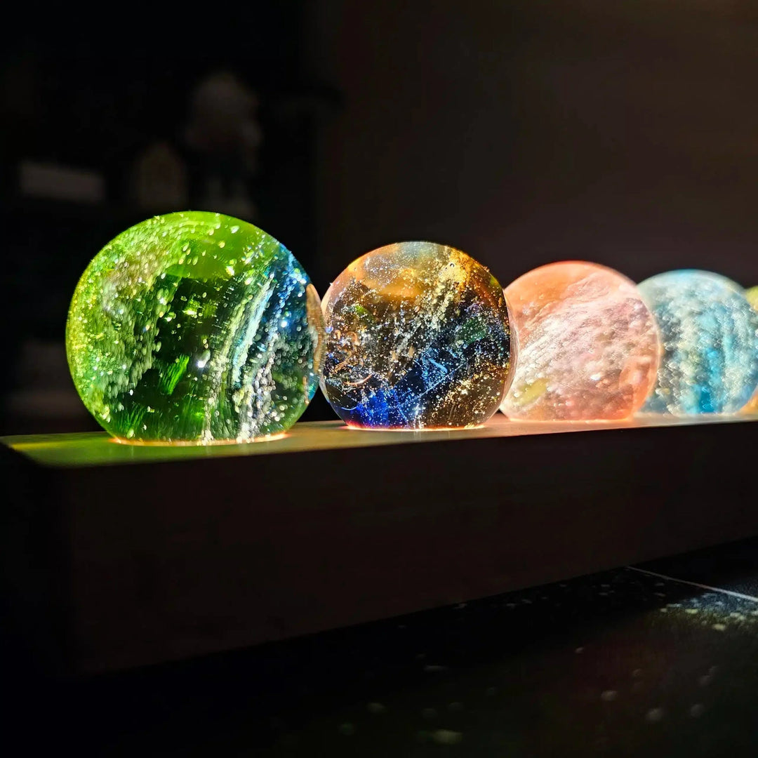 Crystal Table Lamp | Cosmic Light Effects | Decorative LED Night Light