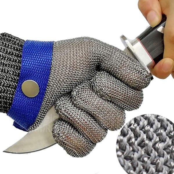 Cut Resistant Glove Set | Stainless Steel Mesh Protection | Food Prep Safety | 2-Piece Set