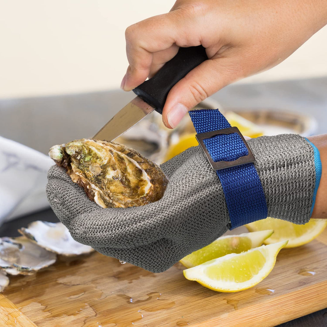 Cut Resistant Glove Set | Stainless Steel Mesh Protection | Food Prep Safety | 2-Piece Set
