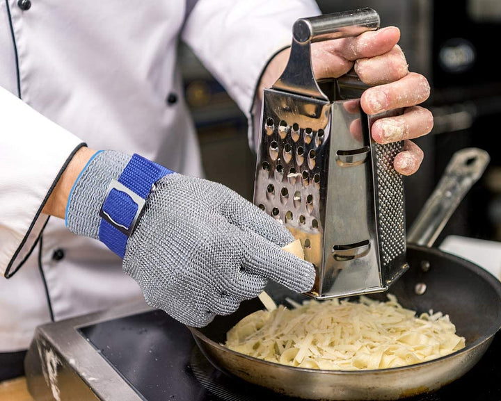 Cut Resistant Glove Set | Stainless Steel Mesh Protection | Food Prep Safety | 2-Piece Set