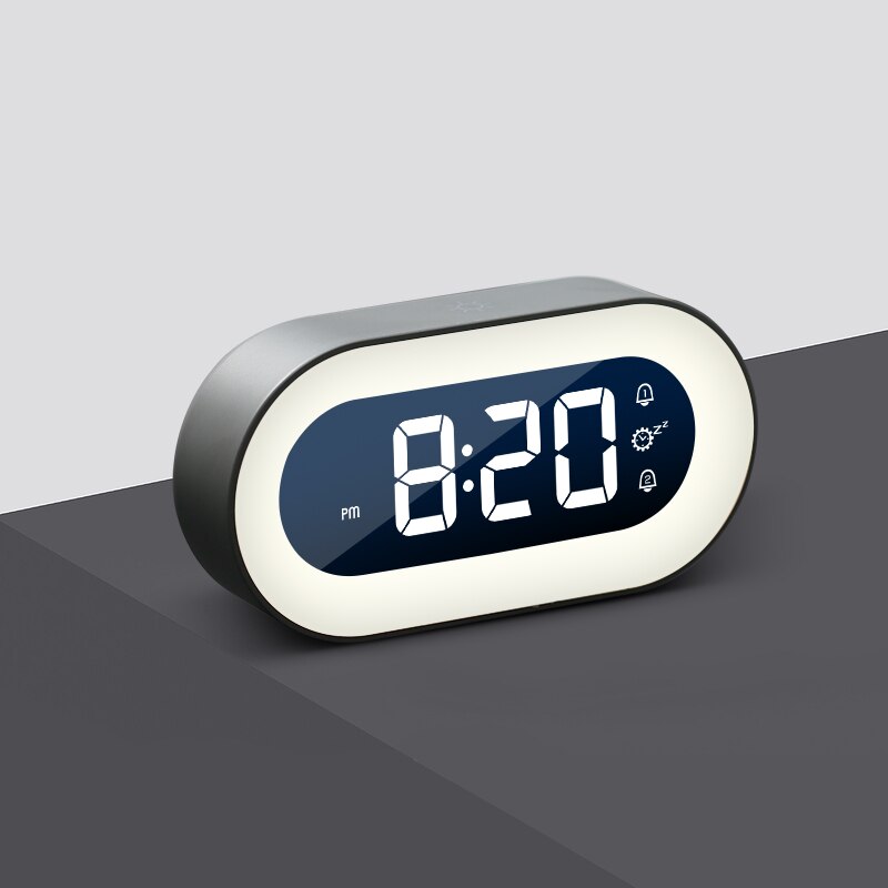 Digital Alarm Clock with Night Light | Dimmable LED Display | USB-C Rechargeable &amp; 1500mAh Battery