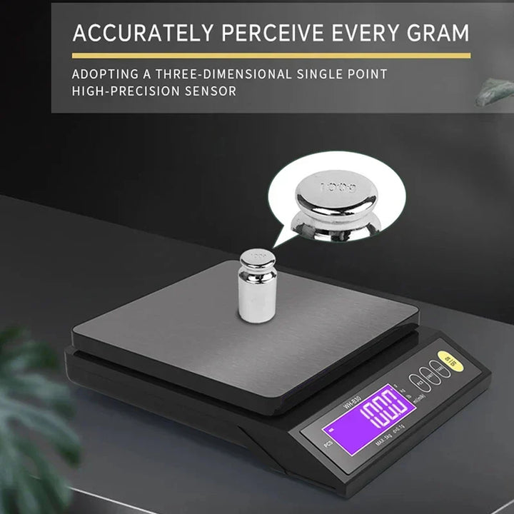 Digital Kitchen Scale | Waterproof Stainless Steel Platform | High Precision LCD Display | 11 lb Capacity