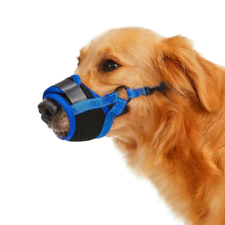 Dog Muzzle | Breathable Mesh Design | Adjustable Anti-Bite &amp; Anti-Bark Fit