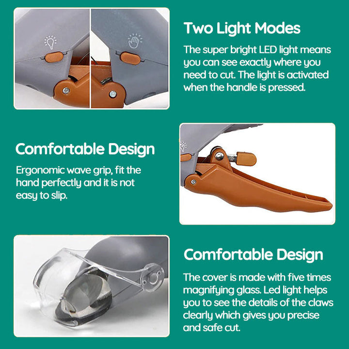 Pet Nail Clipper | Safety Sensor Guard | Precision Stainless Steel Blades