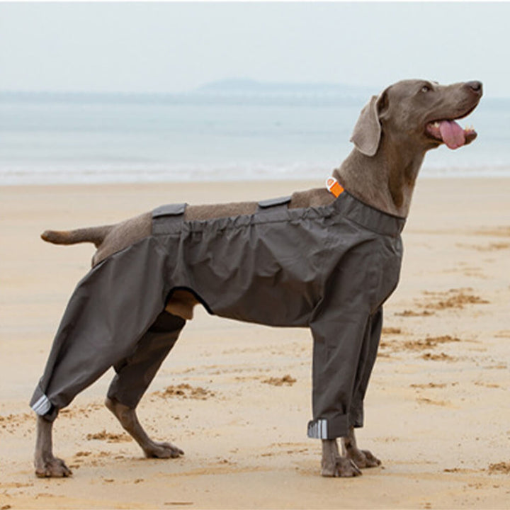 Dog Raincoat | Waterproof Four-Leg Design | Reflective Hooded Full Coverage Jacket