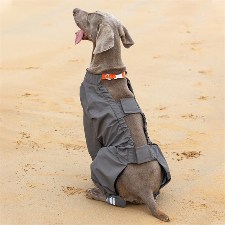 Dog Raincoat | Waterproof Four-Leg Design | Reflective Hooded Full Coverage Jacket
