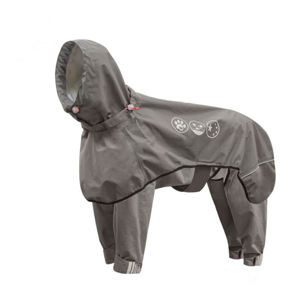 Dog Raincoat | Waterproof Four-Leg Design | Reflective Hooded Full Coverage Jacket