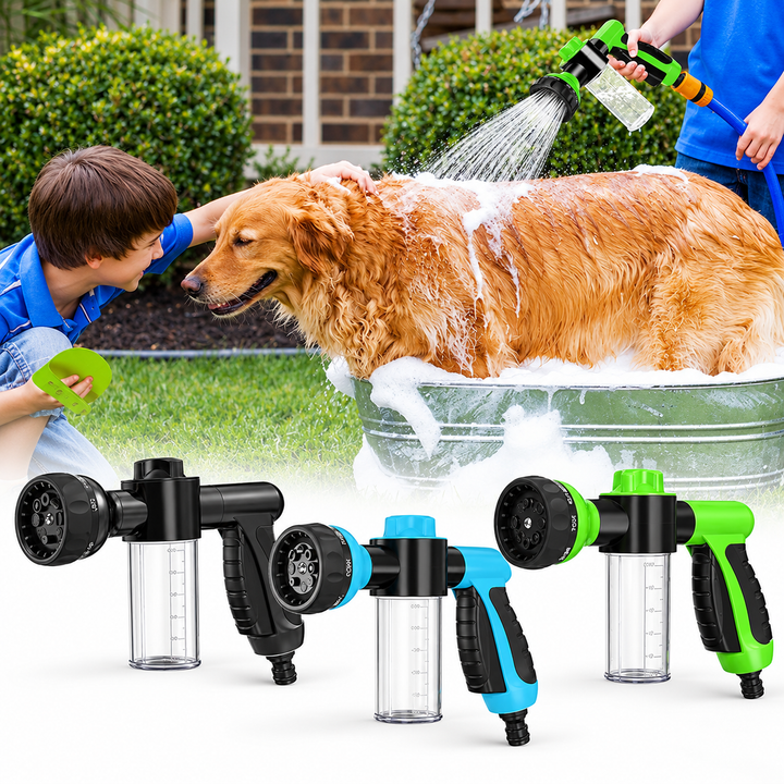 Dog Shower Sprayer | 360° Water Flow | Adjustable Water Control Grooming Tool