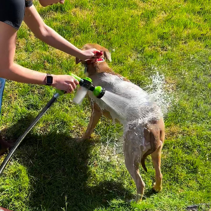 Dog Shower Sprayer | 360° Water Flow | Adjustable Water Control Grooming Tool