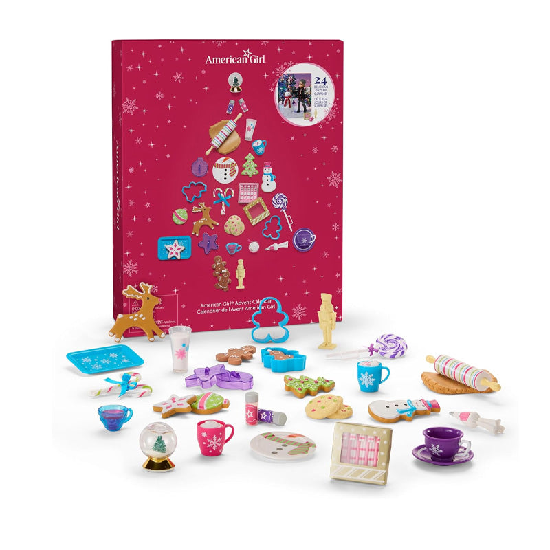 Doll Holiday Advent Calendar | 24 Mini Accessories &amp; Treats | Christmas Countdown Gift Set