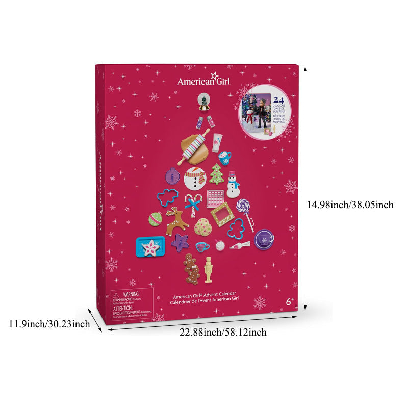 Doll Holiday Advent Calendar | 24 Mini Accessories &amp; Treats | Christmas Countdown Gift Set