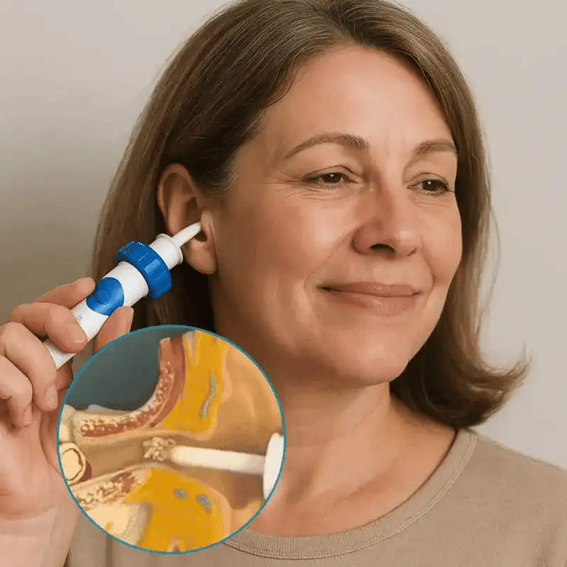 Ear Wax Remover | Electric Vacuum Cleaner with Soft Silicone Tips | Reusable Ear Cleaning Kit